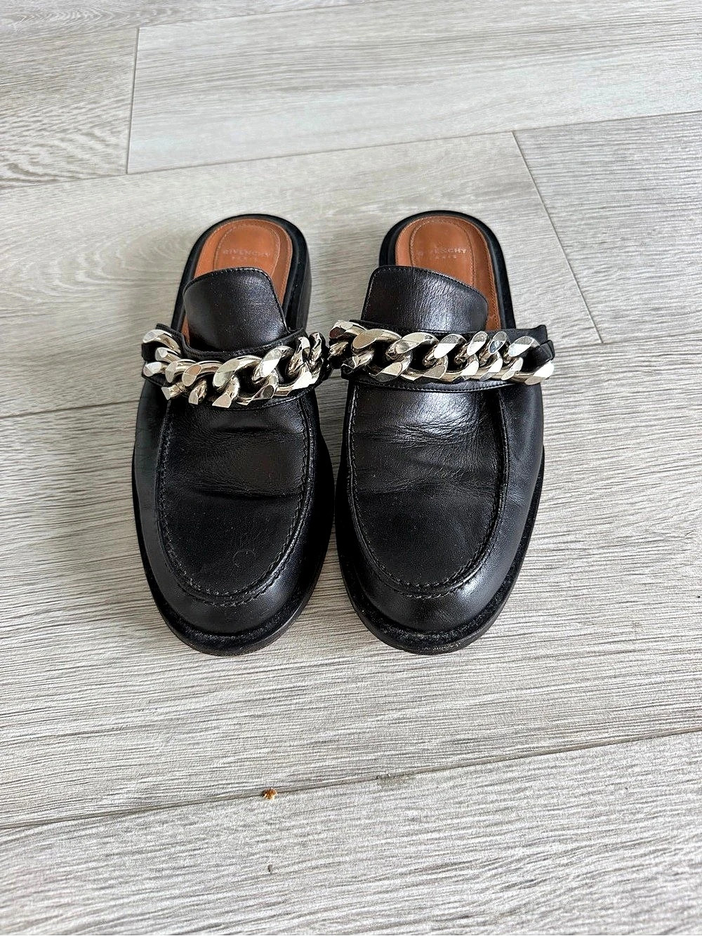Givenchy Chain Mules in Black